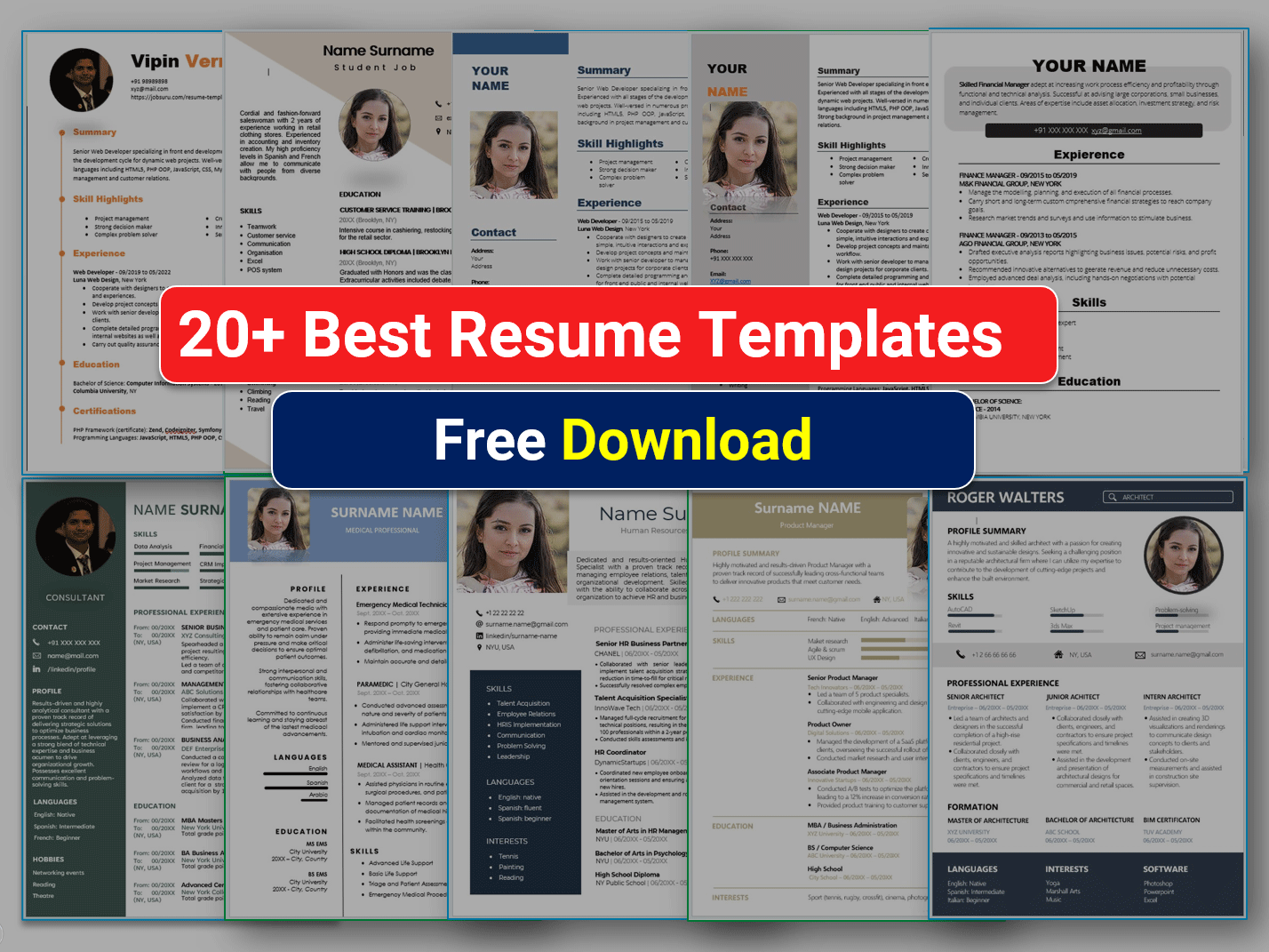 Best Resume Templates Free Download