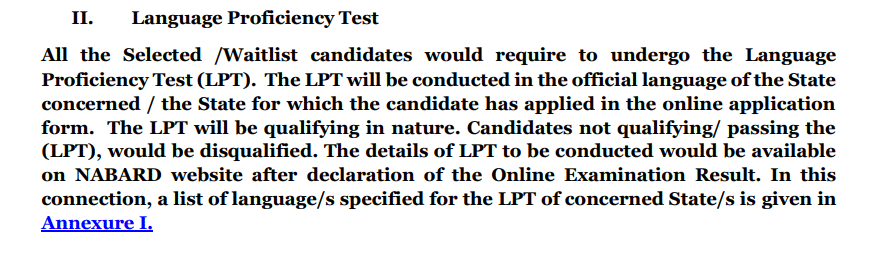 Language Proficiency Test