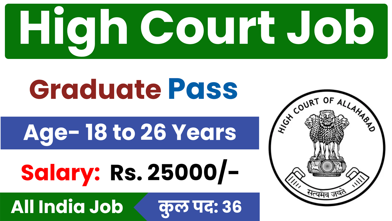 Allahabad High Court Research Associates Recruitment