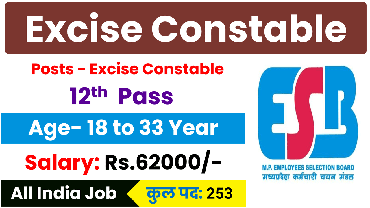 MP Excise Constable Vacancy