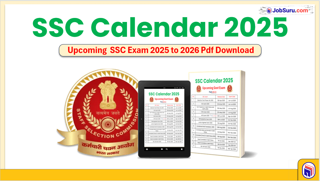 SSC Exam Calendar 2025