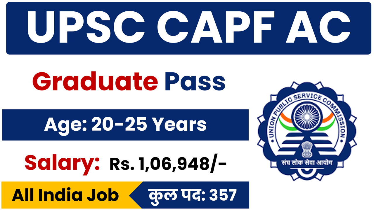 UPSC CAPF Notification 2025